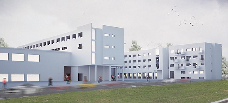 render centro polivalente quartiere Adriano