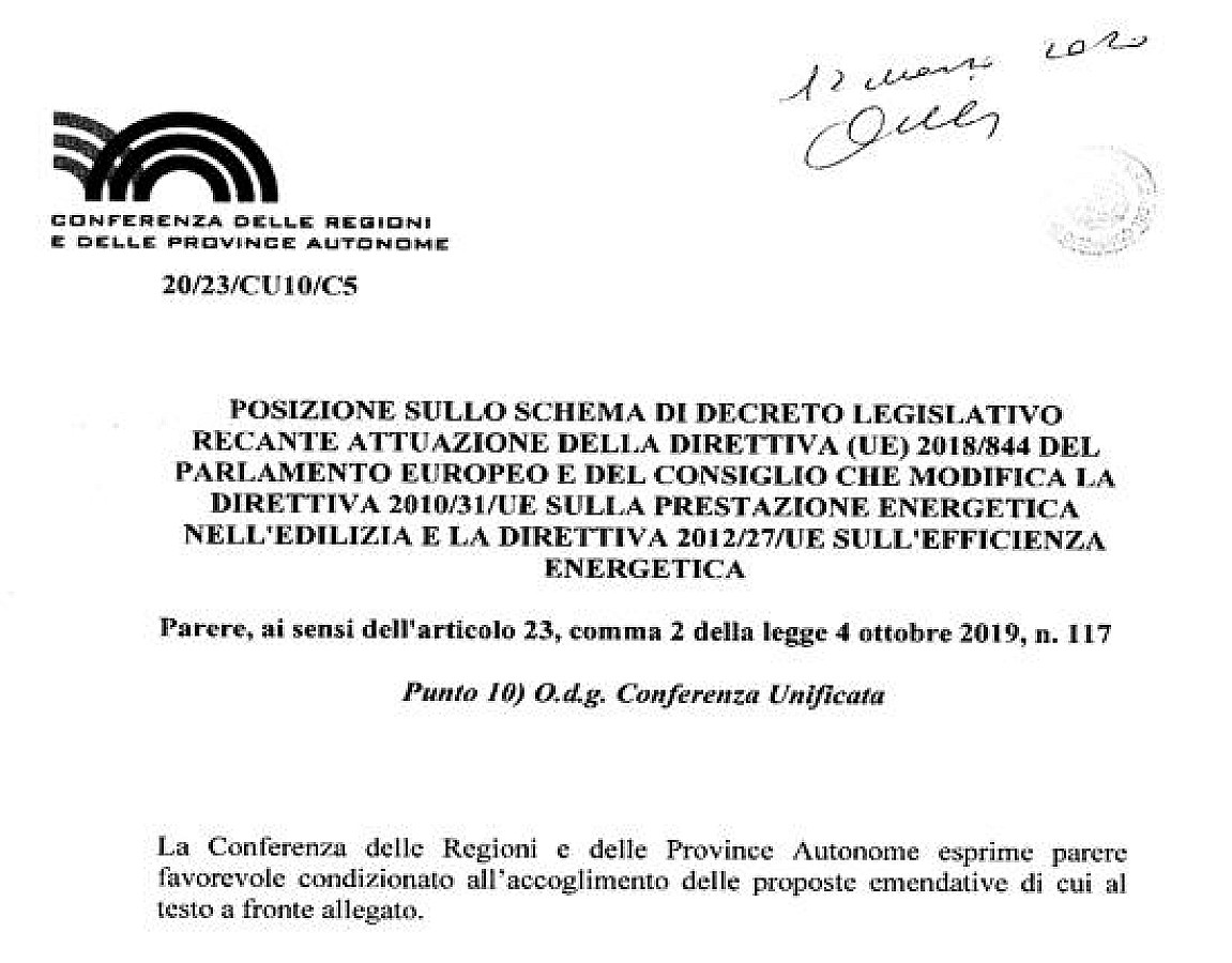 Decreto Attuativo Della Direttiva 2018/844/UE EPBD III: Parere ...