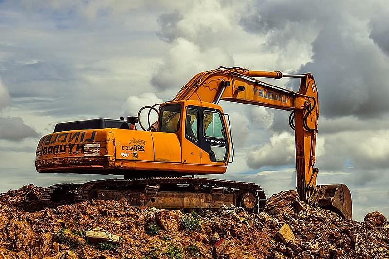 excavator-heavy-machine-equipment-vehicle-machinery-yellow-debris