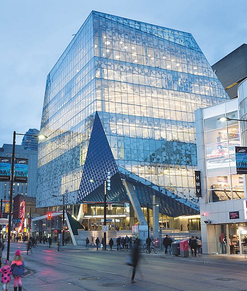 Ensinger-Lo Student  Learning Centre della  Ryerson University di Toronto - fonte Lorne Bridgeman